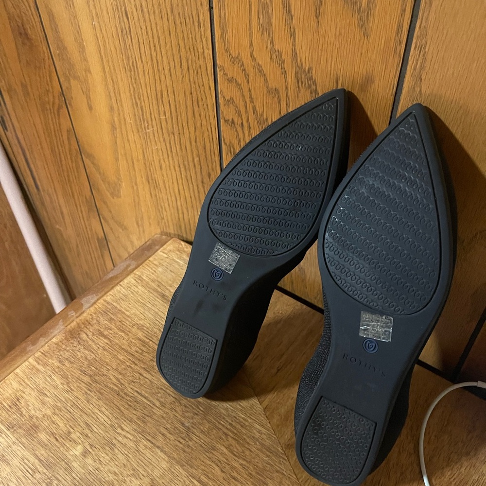 Rothy"s The Point Black Solid Flats -Size (8.5) -Good Condition - Picture 7 of 13
